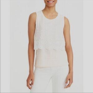 J Crew Striped Lace Tank